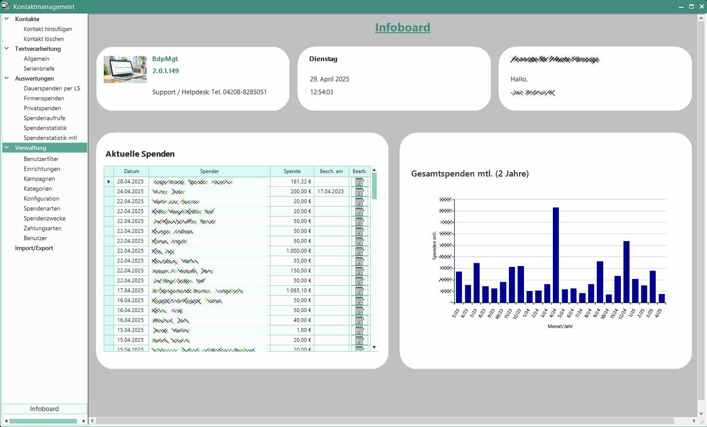 BdpMgt™ - Kundenmanagement-Software, Artikel, Angebote, Rechnungen, Mitglieder und Spenden verwalten