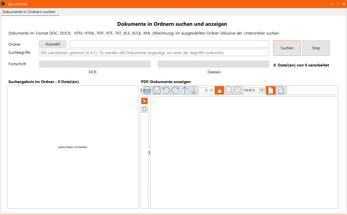 Doc2Archiv™-Lite - Ihr Helfer für's Suchen und Wiederfinden von Dokumenten