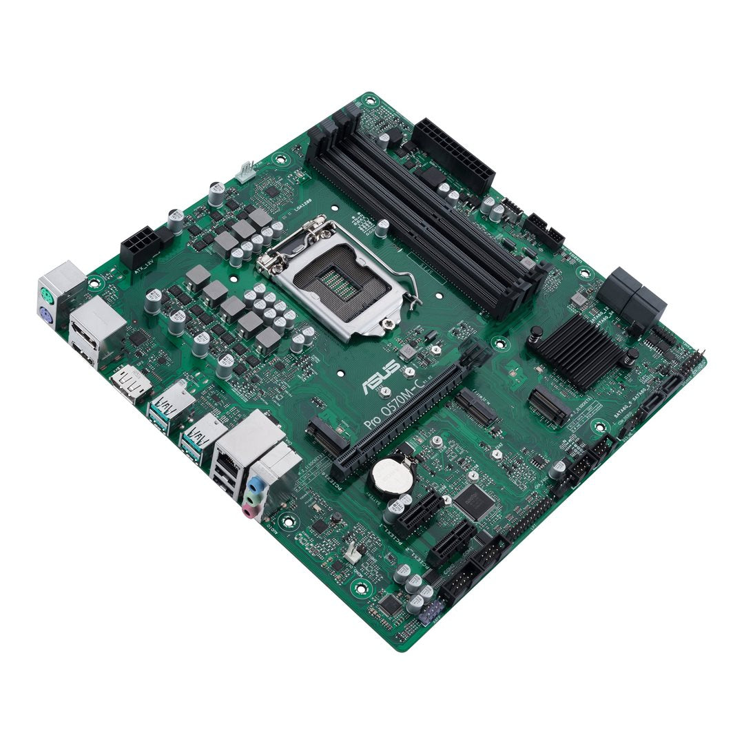 ASUS PRO Q570M-C/CSM S1200/2xDP-HDMI/2xM.2/24-7/vPro/µATX Business Series, 24/7 Ready. Available up