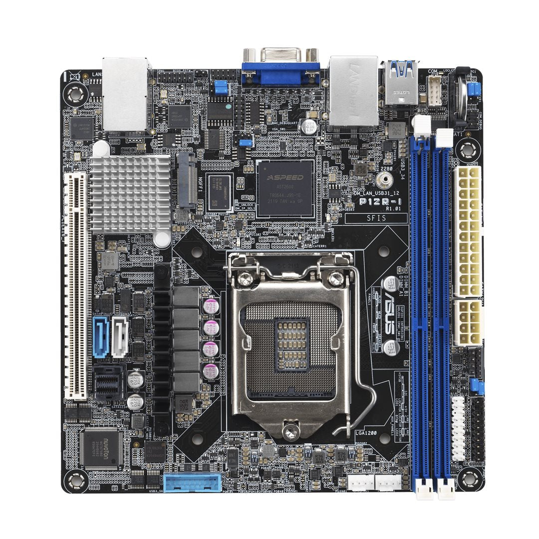 ASUS SERVER P12R-I S1200 C252/VGA/2xGBL/mITX (incl. ASMB10 iKVM)