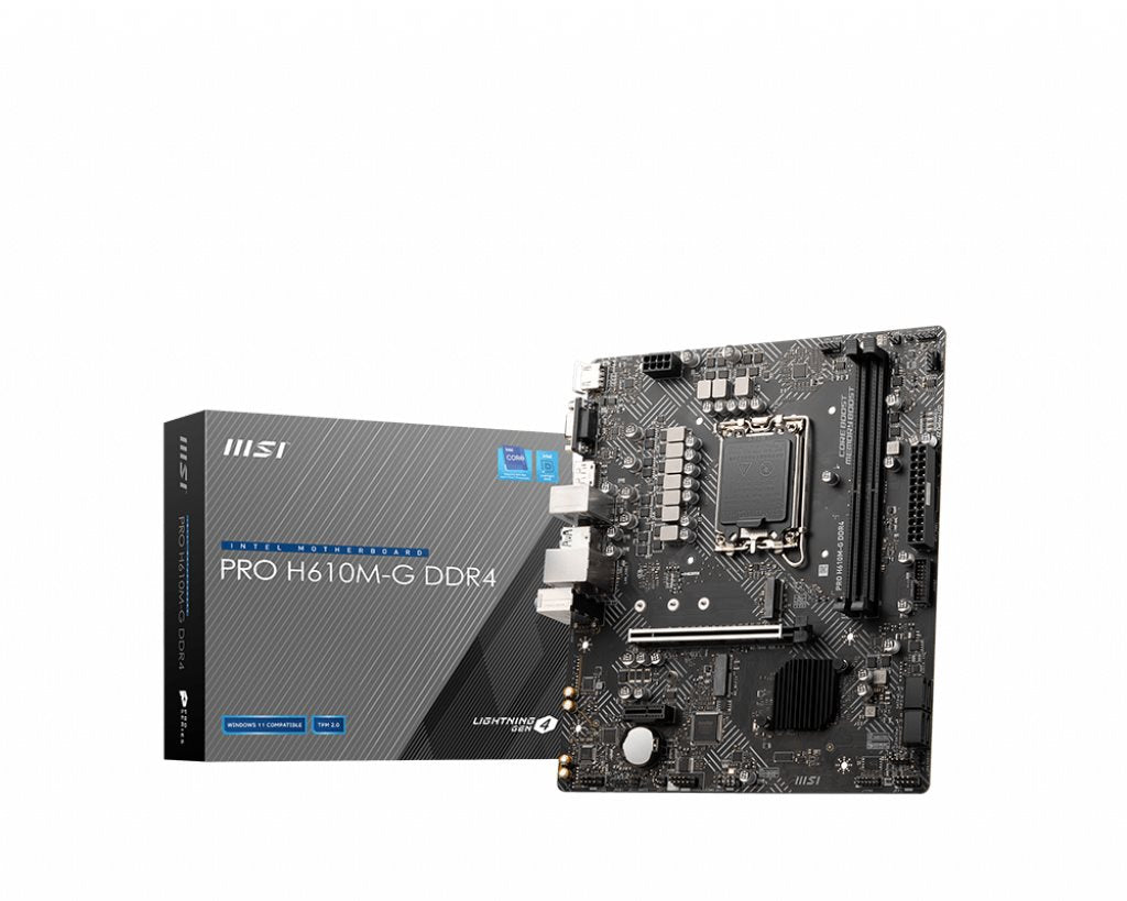 MSI PRO H610M-G DDR4 S1700/DP-HDMI-VGA/M.2/LAN/µATX
