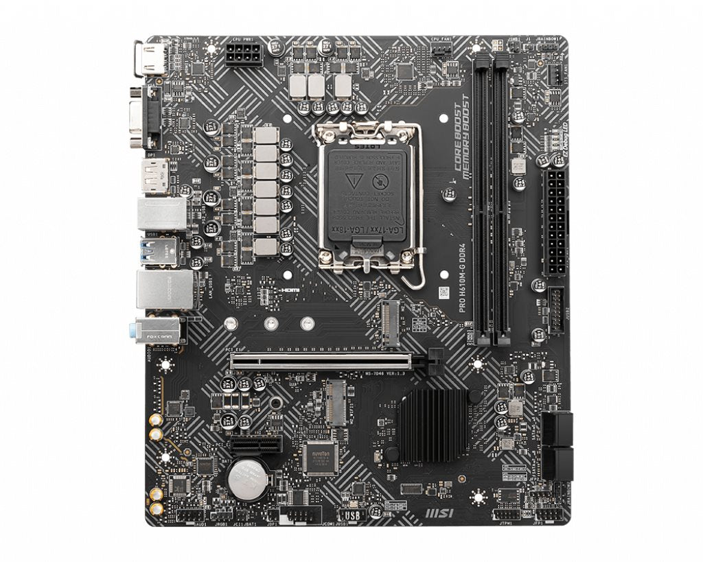 MSI PRO H610M-G DDR4 S1700/DP-HDMI-VGA/M.2/LAN/µATX
