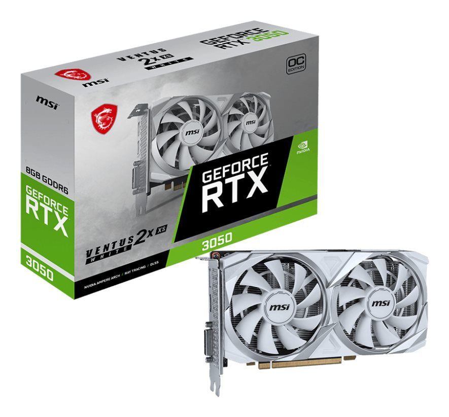 MSI VGA 8GB RTX3050 VENTUS 2X XS WHITE 8G OC HDMI/DP/DVI RTX 3050 VENTUS 2X XS WHITE 8G OC