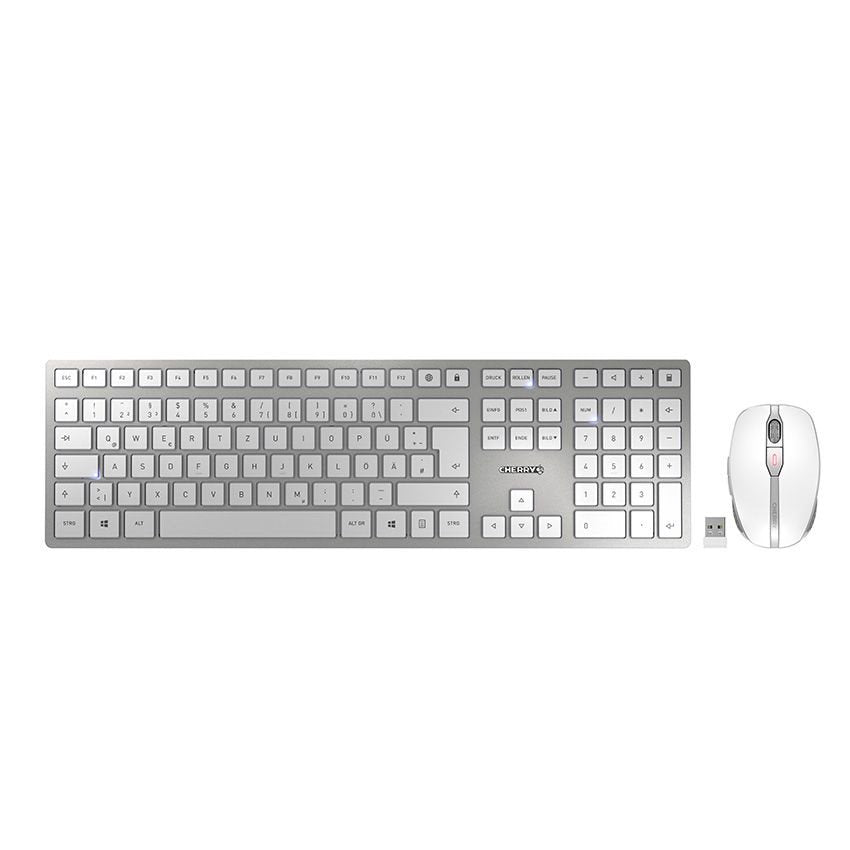 CHERRY Desktop STREAM RECHARGE DE Wireless white-grey Deutschland