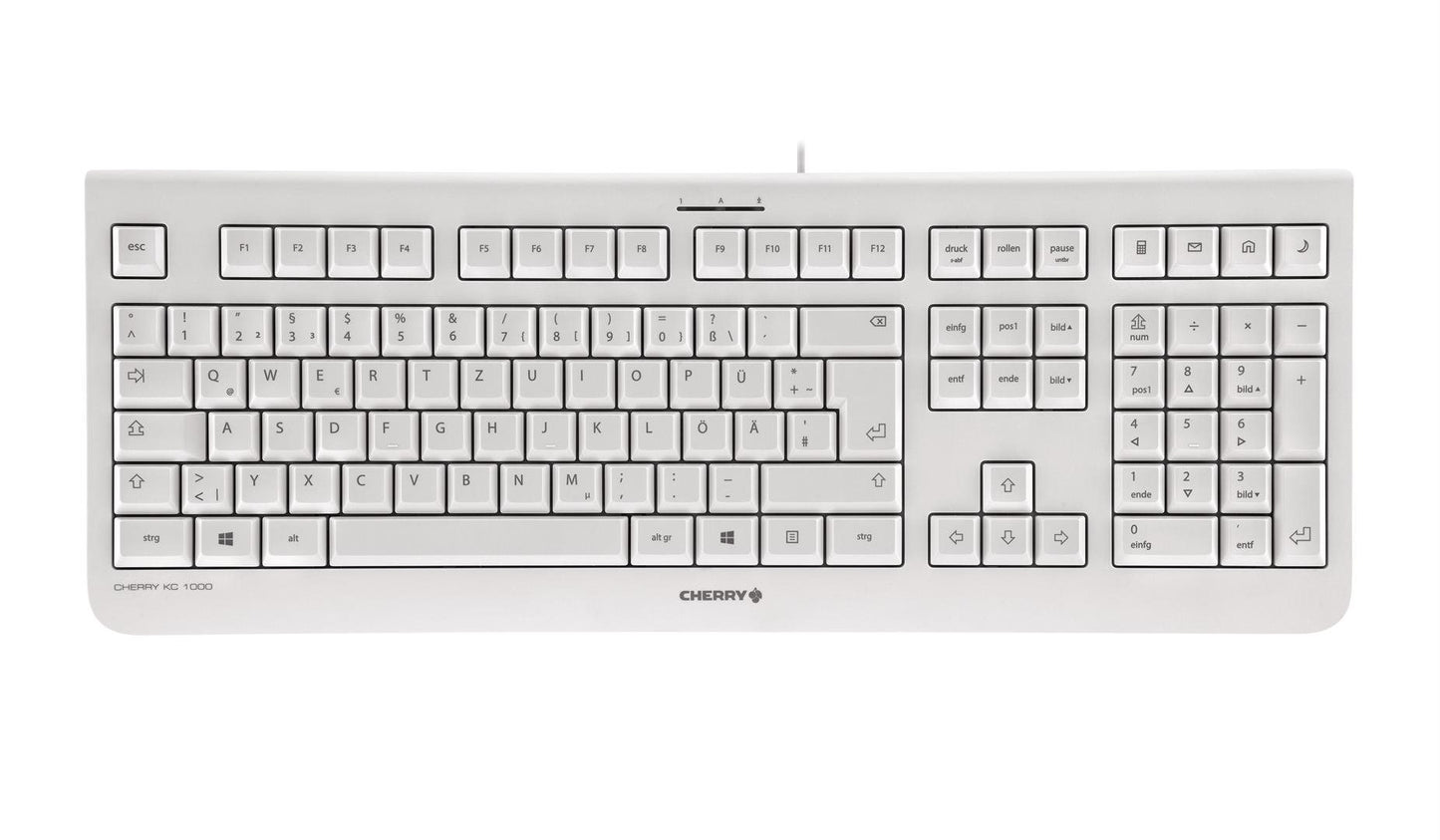 CHERRY Keyboard KC 1000 DE pale grey