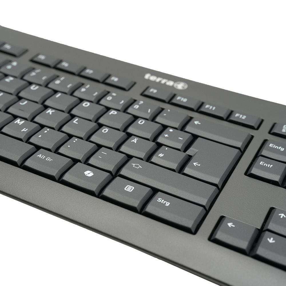 TERRA Keyboard 1500 Corded DE USB black Copilot QWERTZ, 105 Tasten, kabelgebunden, 1,80m
