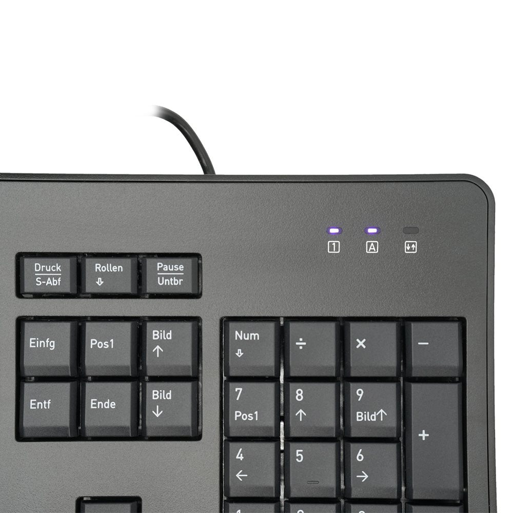 TERRA Keyboard 1500 Corded DE USB black Copilot QWERTZ, 105 Tasten, kabelgebunden, 1,80m