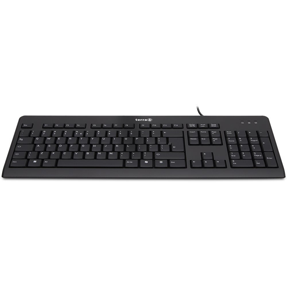 TERRA Keyboard 1500 Corded US/EU USB black Copilot QWERTY, 105 toetsen, met kabel, 1,80m