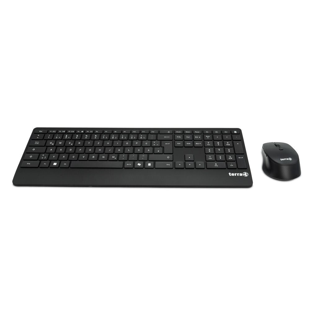 TERRA Desktop 4000 Wireless AES DE USB black Copilot Tastatur+Maus, QWERTZ, 105 Tasten,