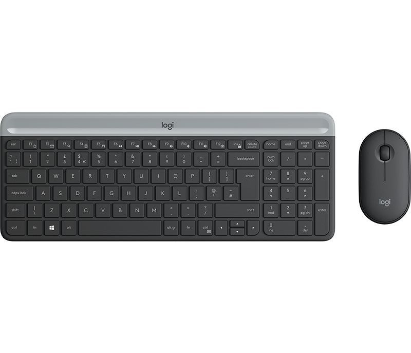 Logitech Desktop MK470 Wireless compact DE black