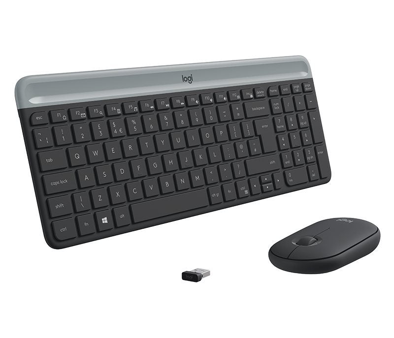 Logitech Desktop MK470 Wireless compact DE black