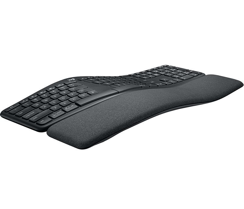 Logitech Keyboard K860 ERGO Split Ergonomic DE graphite mit Handballenauflage