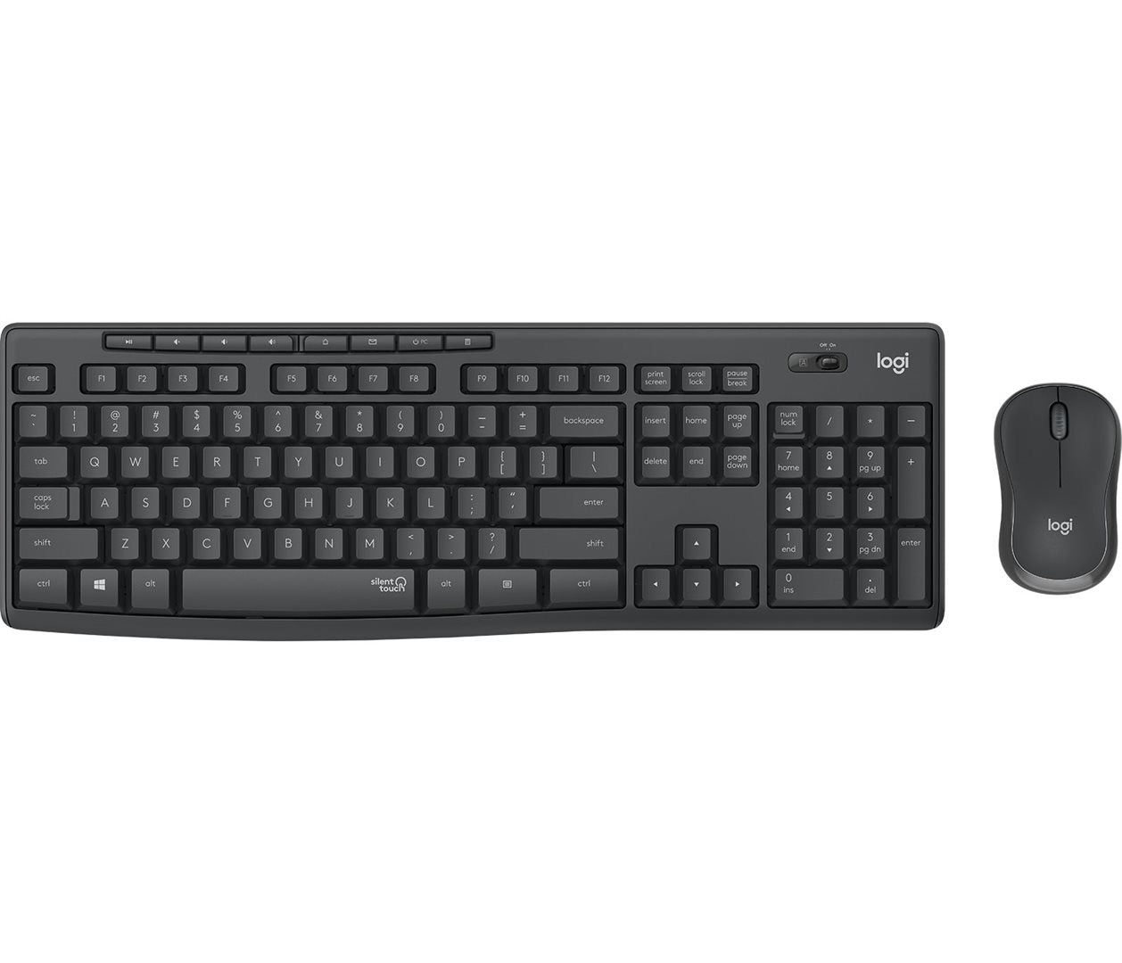 Logitech Desktop MK295 Wireless Silent DE graphite