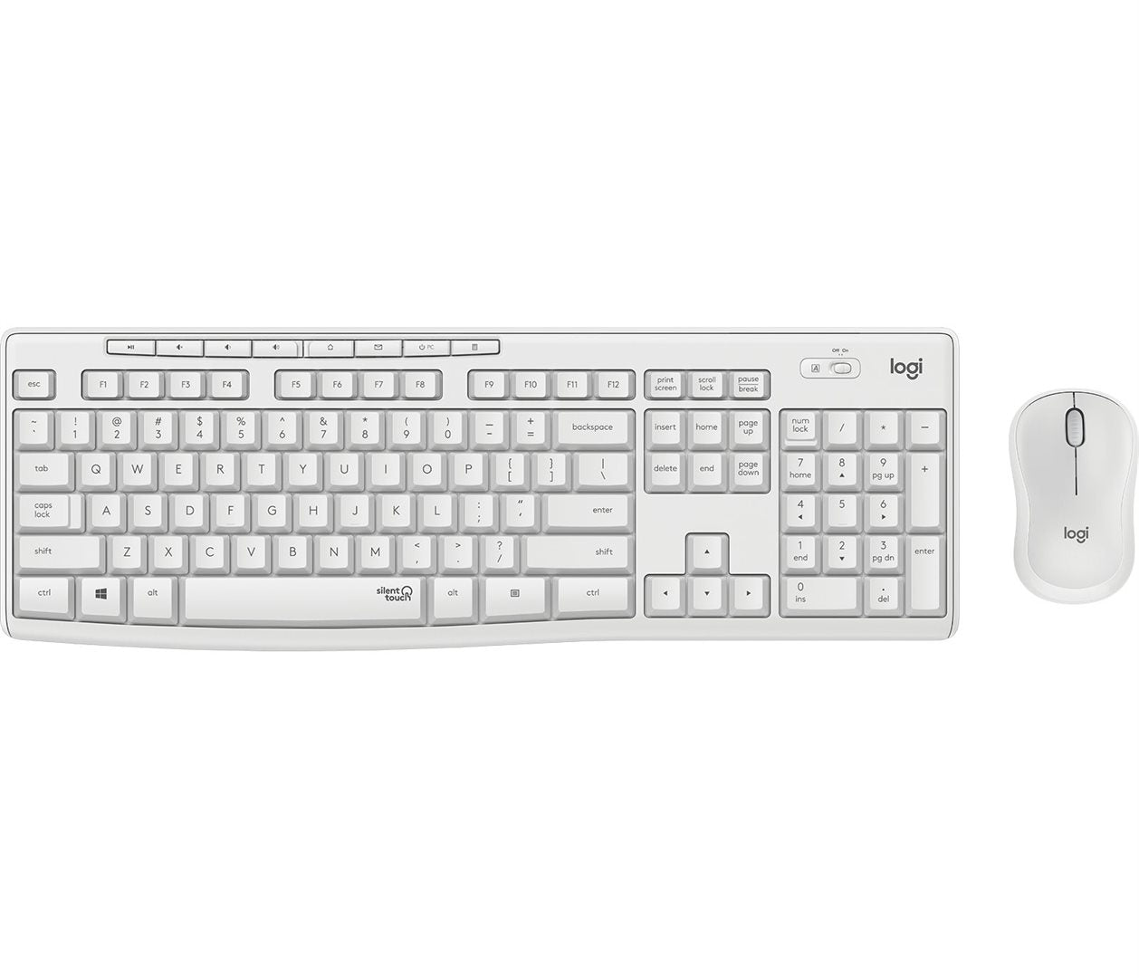 Logitech Desktop MK295 Wireless Silent DE grey