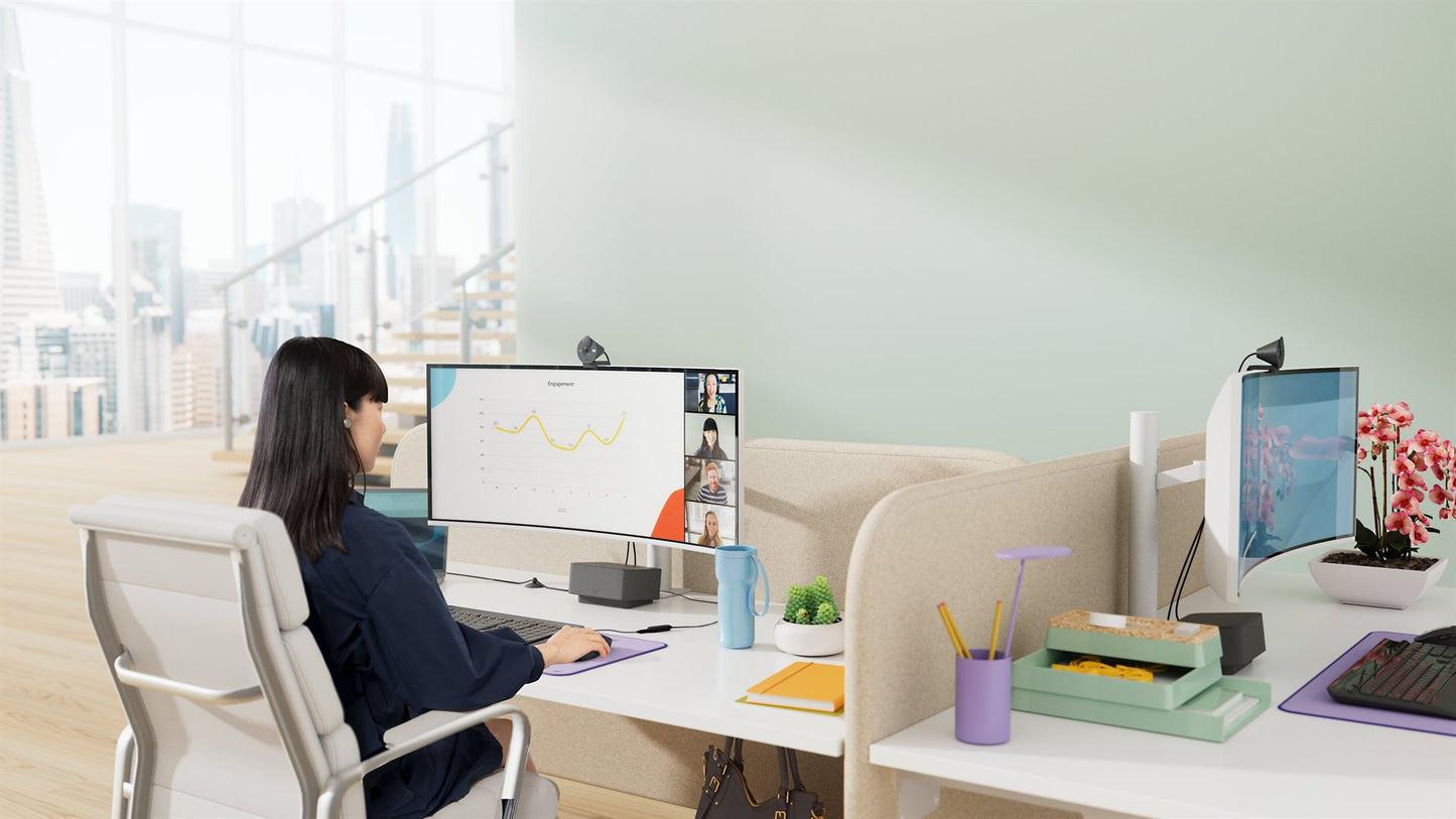 Logitech Webcam BRIO 305, Full-HD 1080p, USB-C, graphite Integrierte Abdeckblende, inkl. Montagecli
