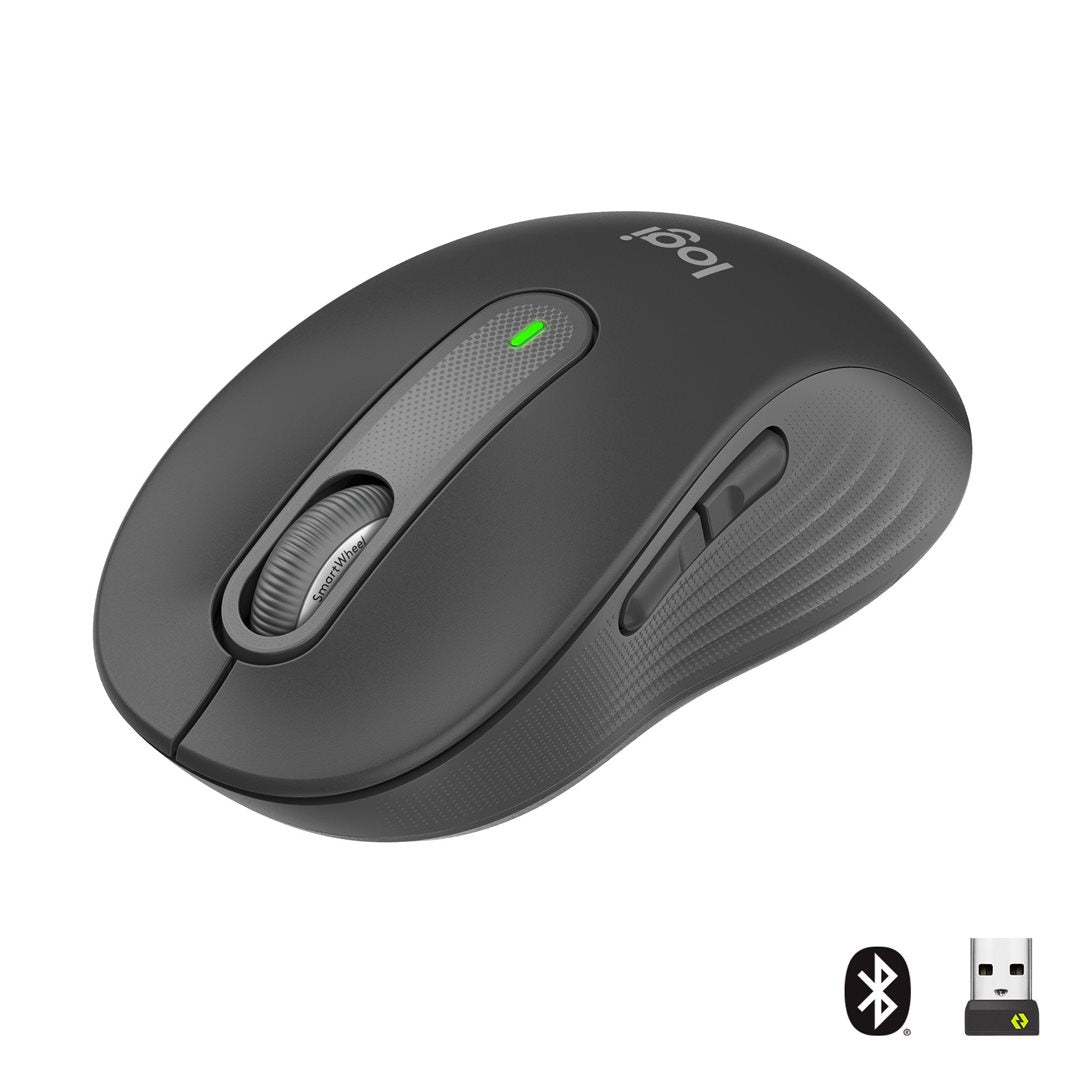 Logitech Mouse M650 SIGNATURE WL (RIGHT) BOLT graphite BT für kleine und mittelgroße Hände (<17,5 -