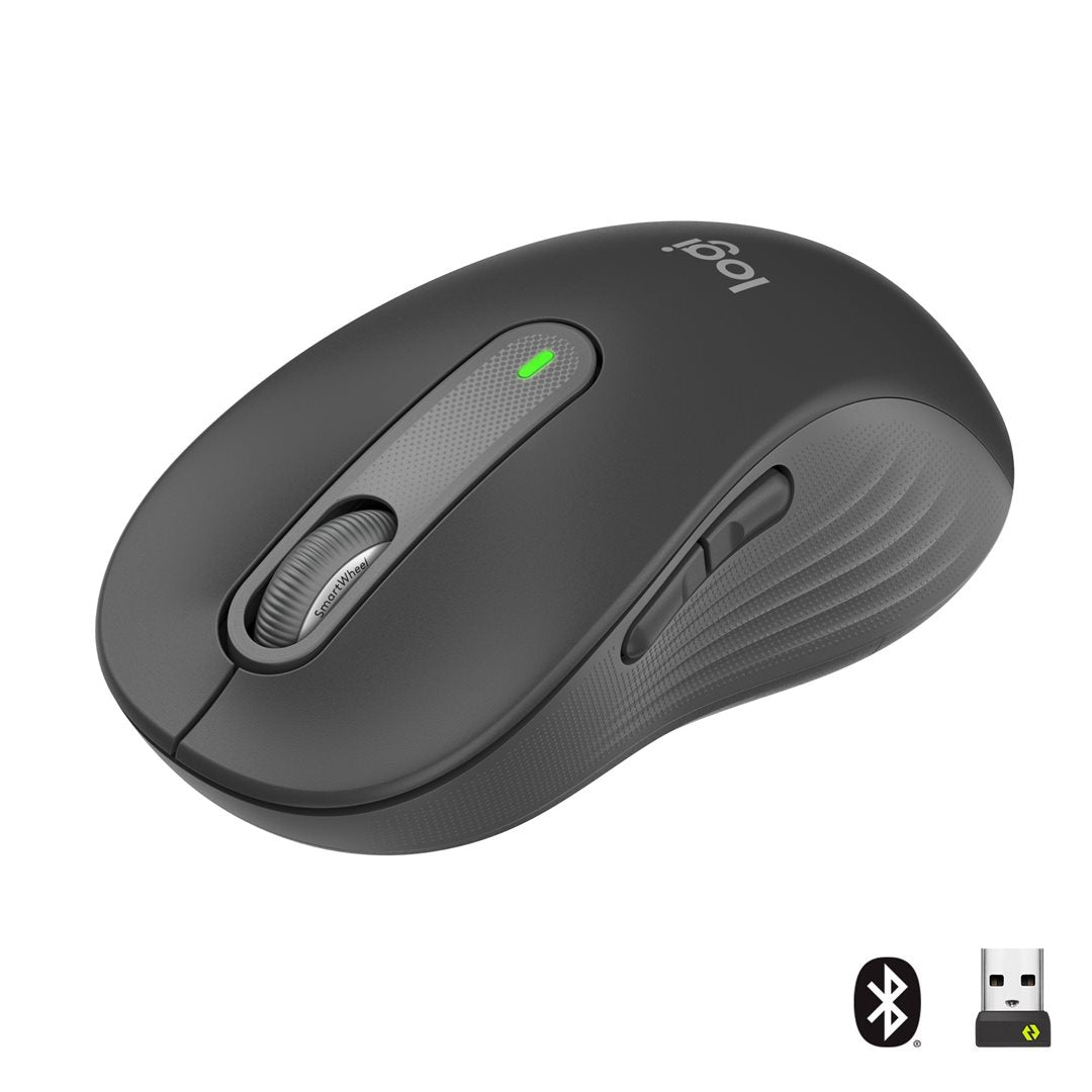 Logitech Mouse M650 SIGNATURE Large WL (RIGHT) BOLT graphite BT für große Hände (> 19,0 cm), Rechtsh