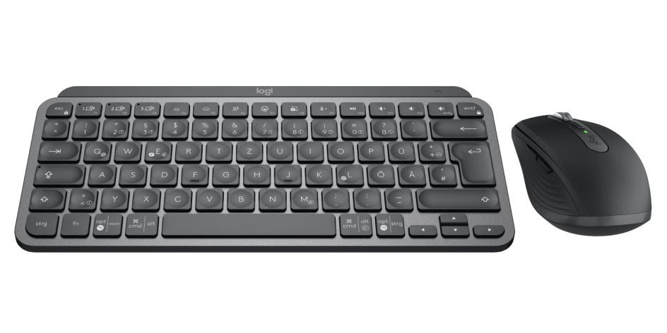 Logitech Desktop MX Keys MINI Combo for Busi. BOLT DE darkgrey BT Mouse: MX Anywhere 3 (Akku), USB-
