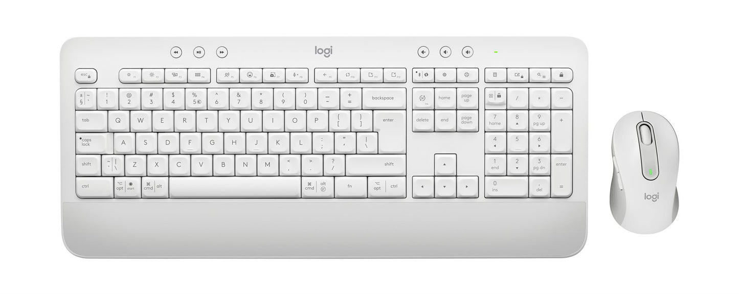 Logitech Desktop MK650 Signature BOLT DE white BT Mouse: Signature M650 for Busi. (400–4000 DPI)