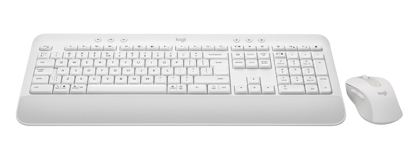 Logitech Desktop MK650 Signature BOLT DE white BT Mouse: Signature M650 for Busi. (400–4000 DPI)