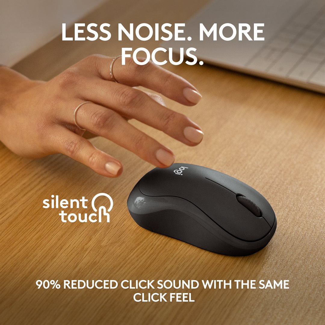 Logitech Mouse M240 Wireless SILENT graphite BT DPI-Bereich: 400-4000, Schritte von 100 DPI