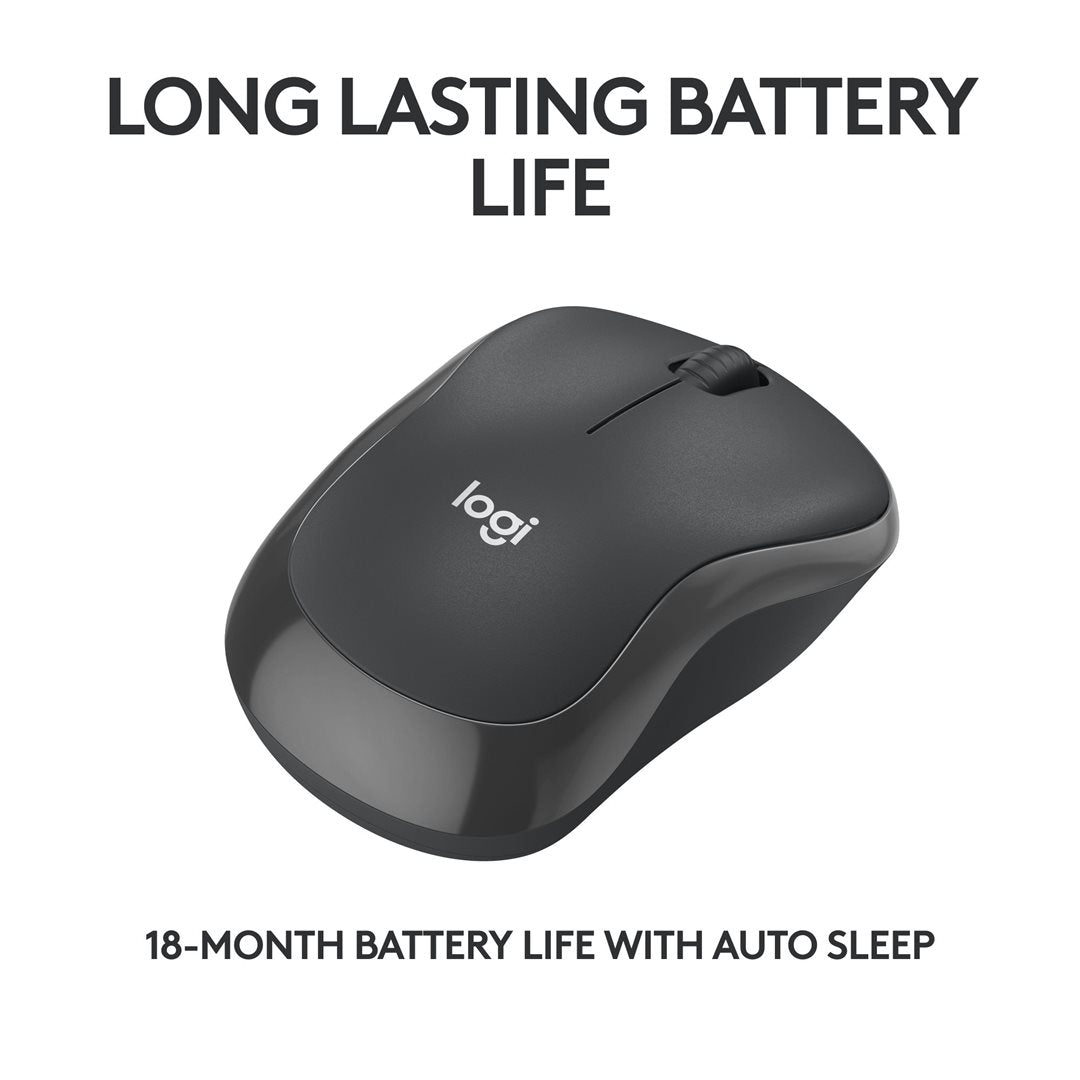 Logitech Mouse M240 Wireless SILENT graphite BT DPI-Bereich: 400-4000, Schritte von 100 DPI