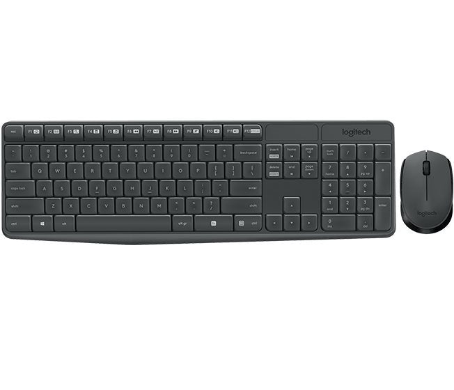 Logitech Desktop MK235 Wireless DE dark grey