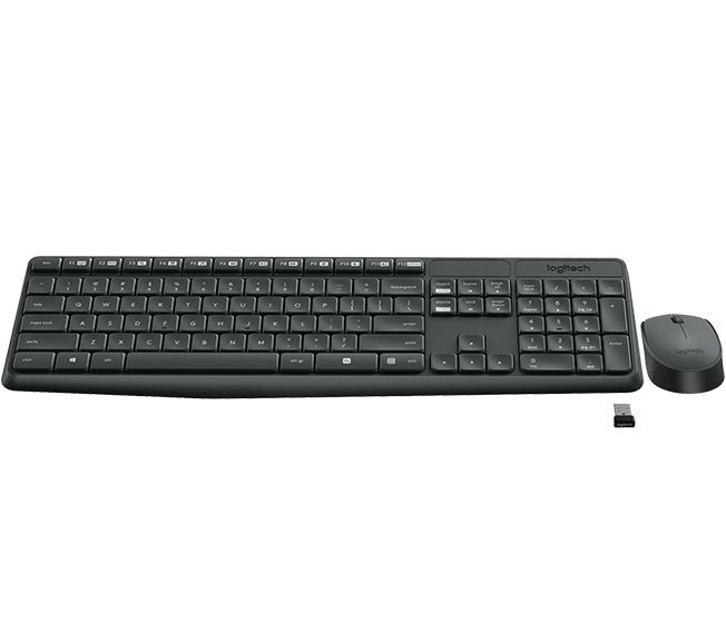 Logitech Desktop MK235 Wireless DE dark grey