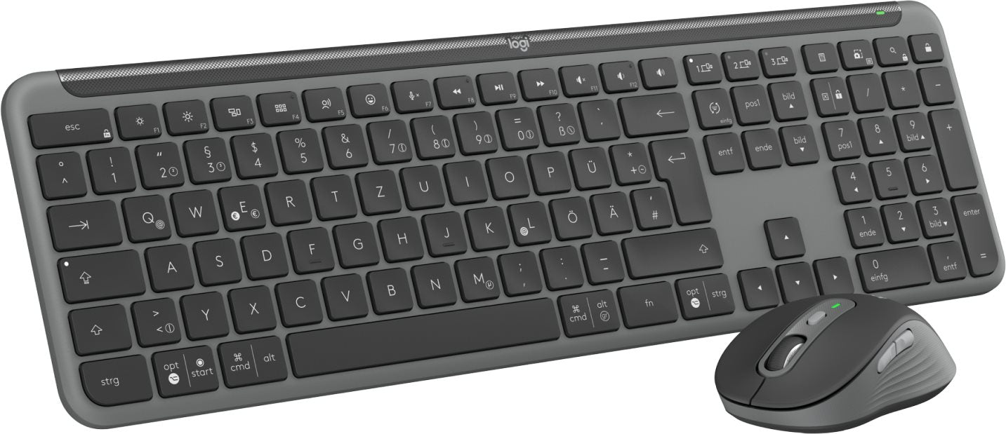 Logitech Desktop MK950 Signature Slim Combo f. Busi. WL BOLT DE Grafit BT Logi Options+ (WIN und ma