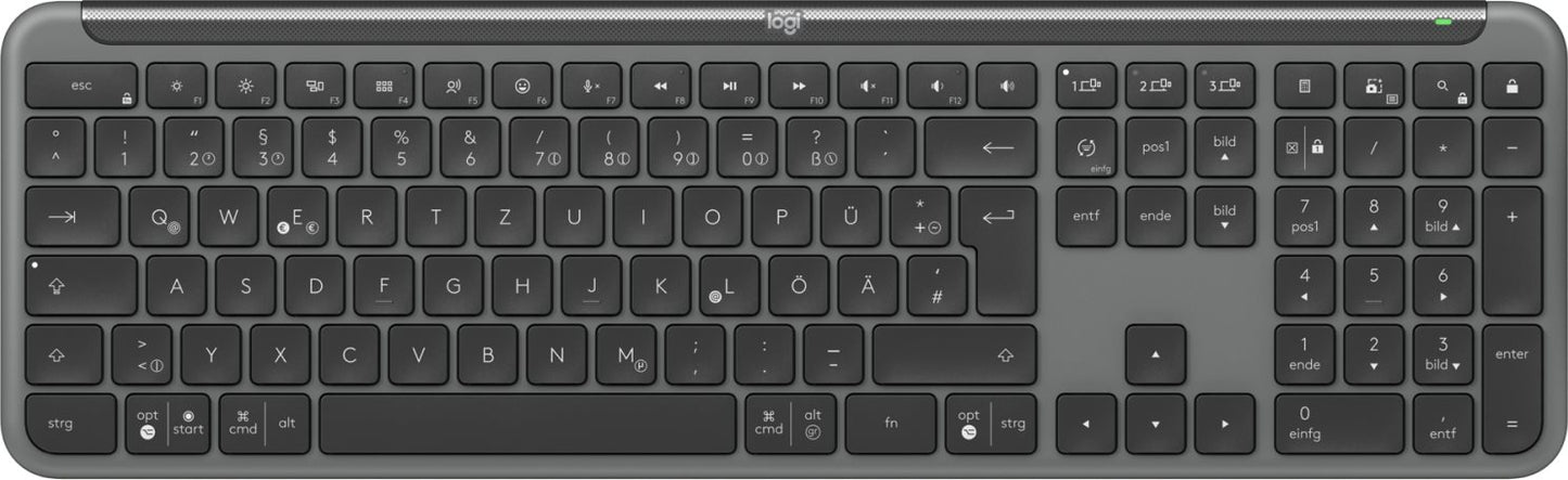 Logitech Desktop MK950 Signature Slim Combo f. Busi. WL BOLT DE Grafit BT Logi Options+ (WIN und ma