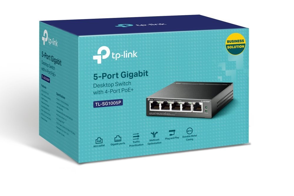 TP-LINK Switch TL-SG1005P 5xGBit (4xPoE / 65W) Unmanaged