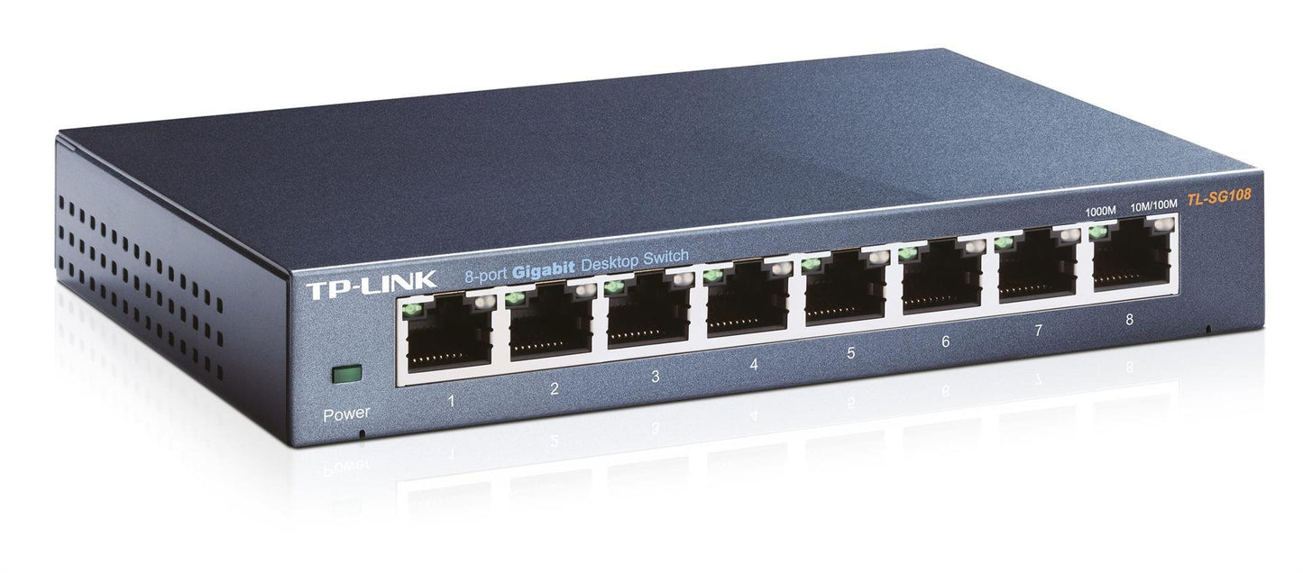 TP-LINK Switch TL-SG108 8xGBit Unmanaged Metallgehäuse