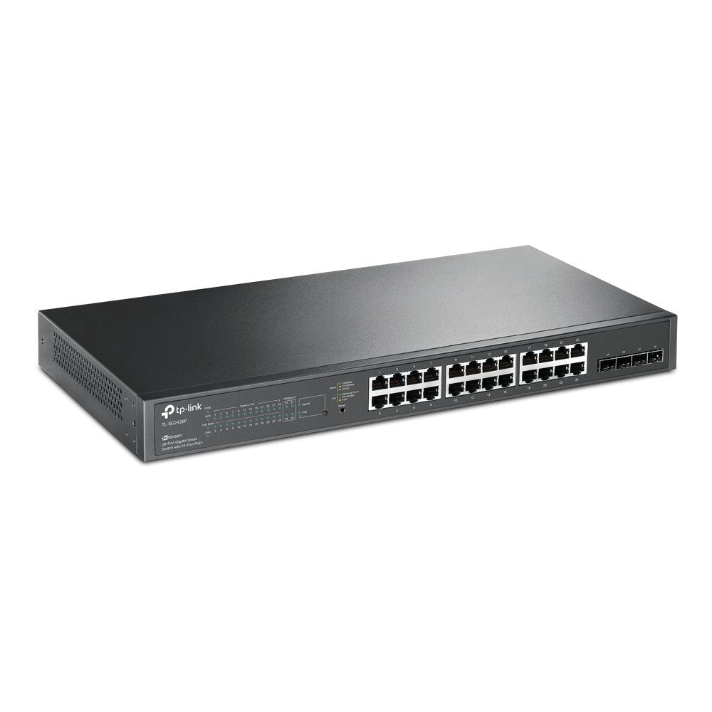 TP-LINK Switch SG2428P 24xGBit/4xSFP Managed PoE+ (250W)