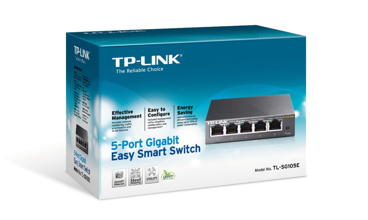 TP-LINK Switch TL-SG105E 5xGBit Managed Metallgehäuse