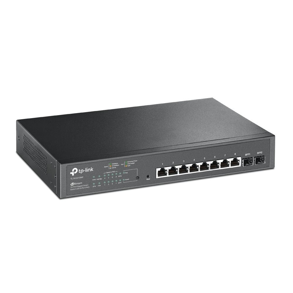 TP-LINK Switch SG2210MP 8xGBit/2xSFP Managed PoE+ (150W)