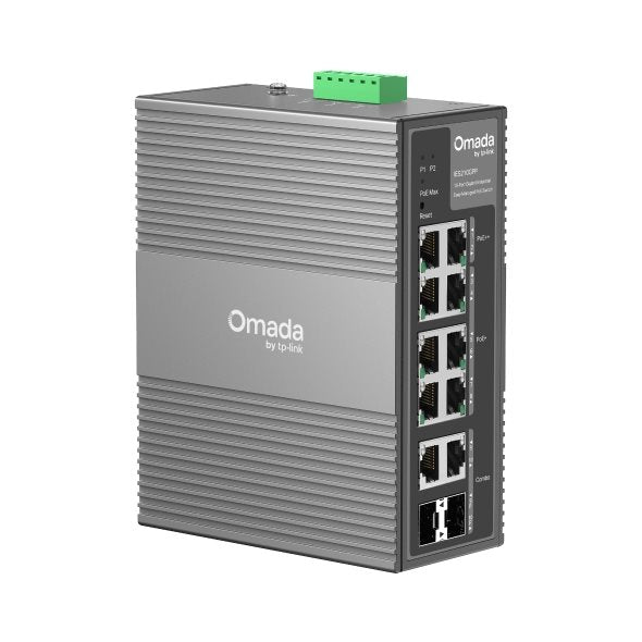TP-LINK Omada Switch IES210GPP 10xGBit 6xPoE+/2xPoE++/2x Combo RJ45/SFP (260W) Industrial Easy Manag