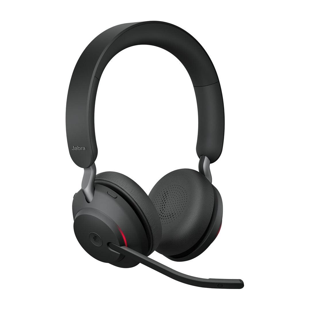 Jabra Headset Evolve2 65 MS Stereo USB-A BT mit Ladestation Zertifiziert für Microsoft Teams, mit La