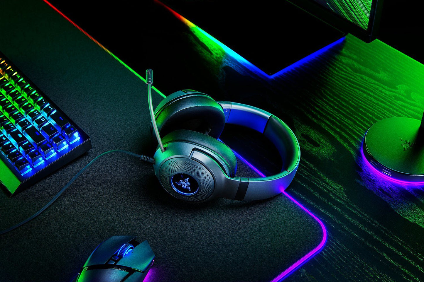 Razer Headset Kraken V3 X Gaming black USB ohrumschließend, Kopfband