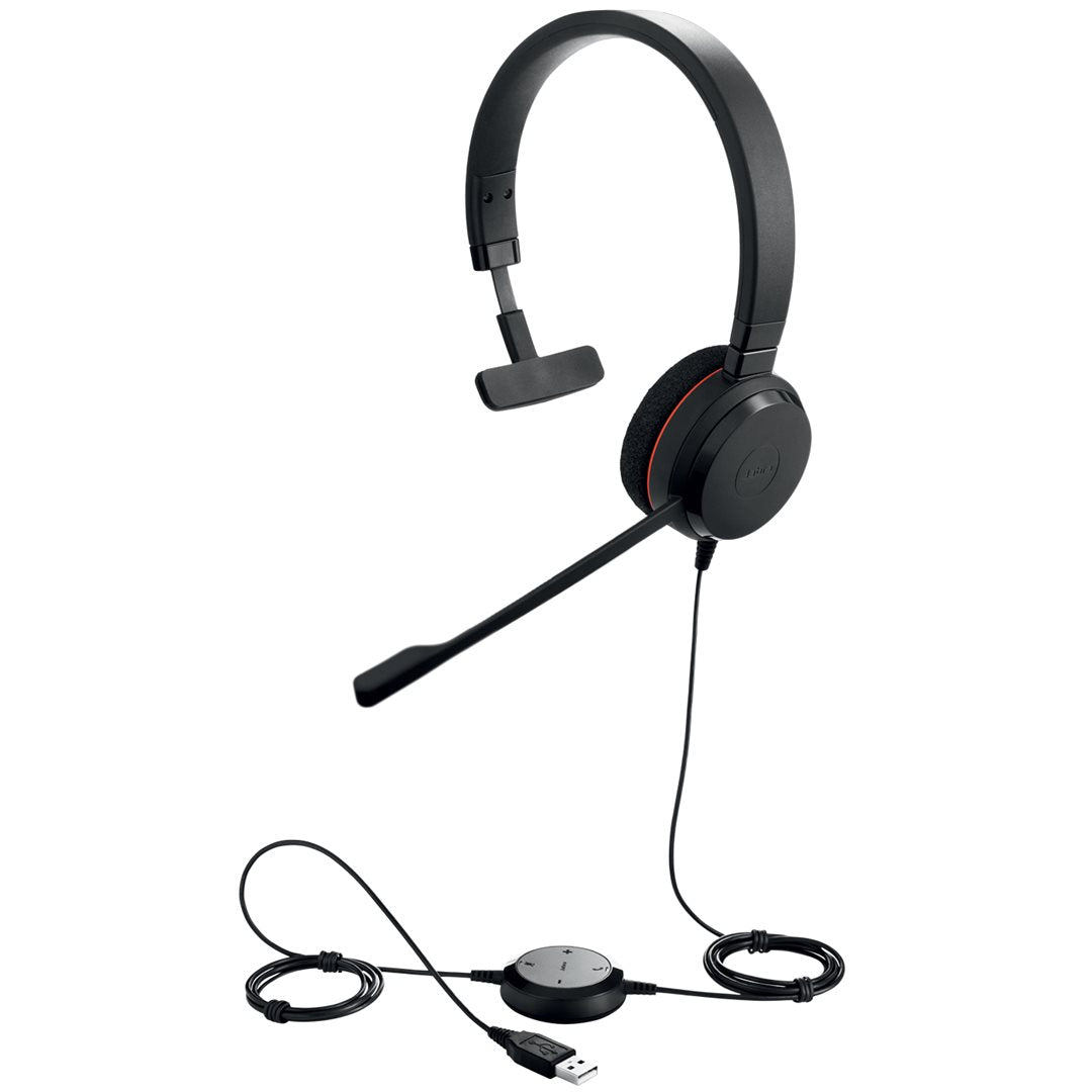 Jabra Headset Evolve 20 MS Mono USB-A Zertifiziert für Skype für Unternehmen