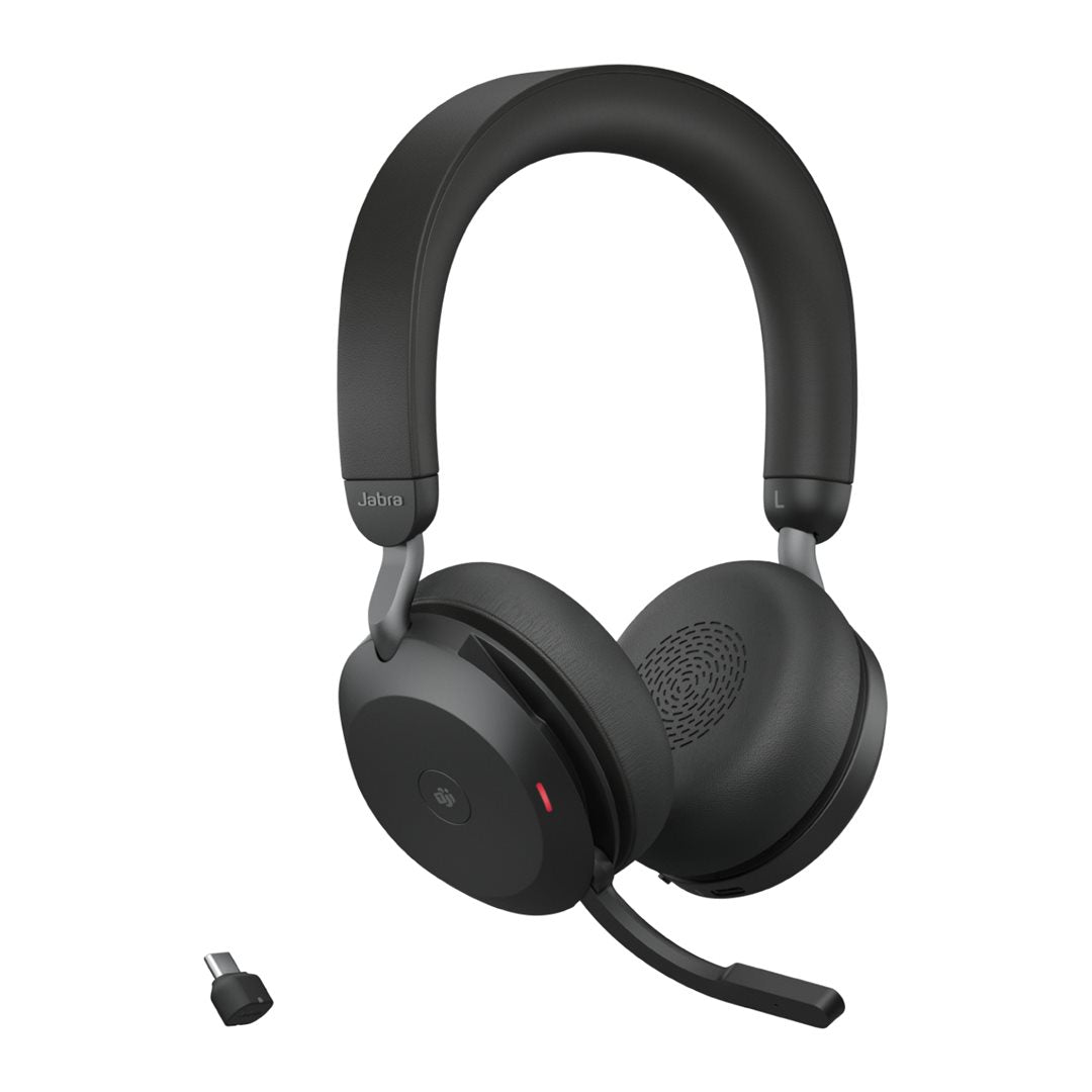 Jabra Headset Evolve2 75 USB-C MS Teams mit Ladestation black Zertifiziert für Microsoft Teams