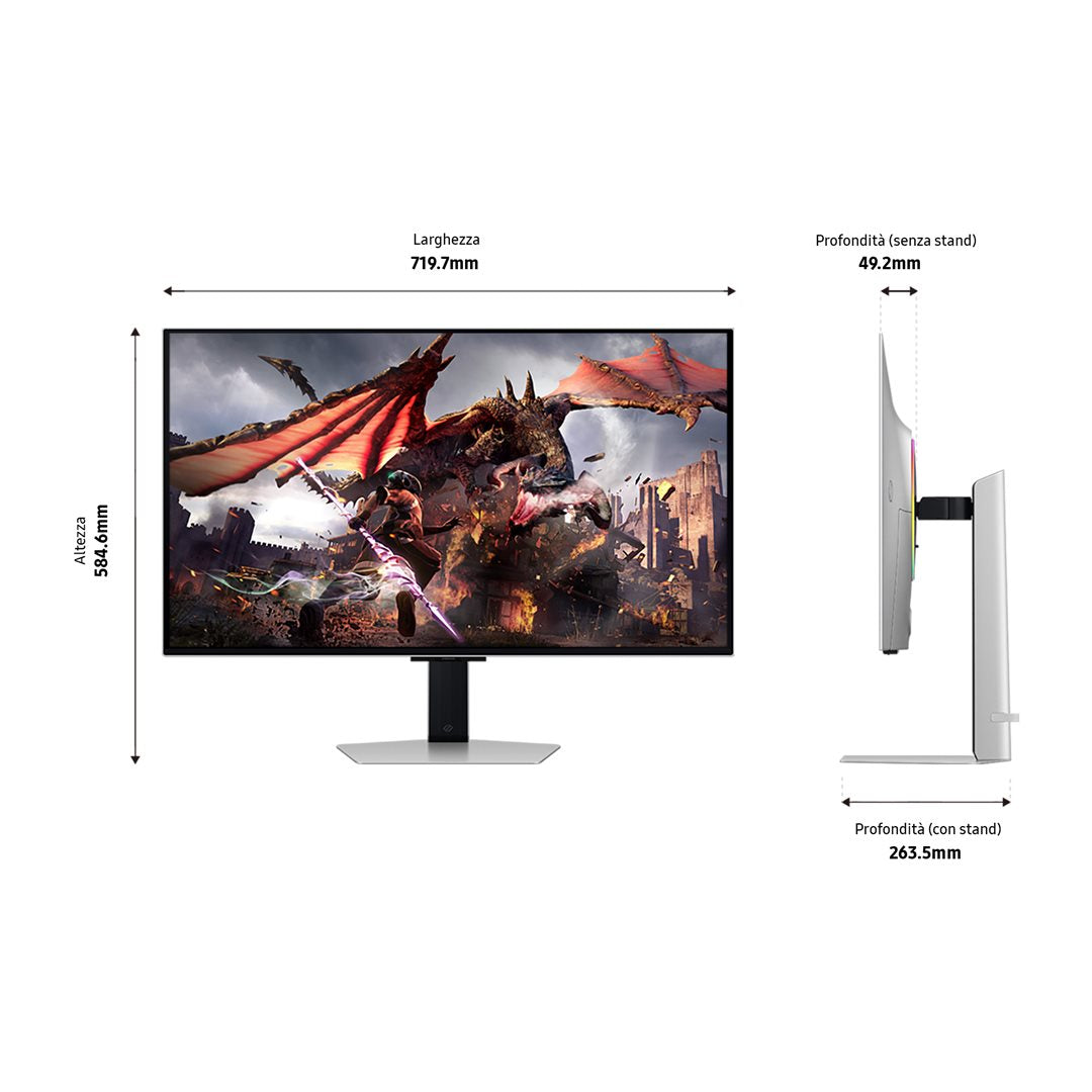 Samsung LCD S32DG800SU 32 Zoll silver 32 Zoll Odyssey OLED G8 (G80SD) UHD 240Hz Gaming