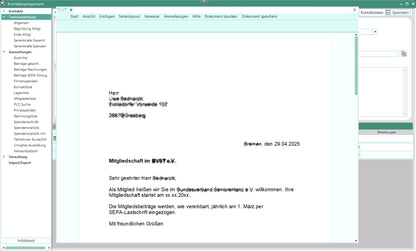 BdpMgt™ - Kundenmanagement-Software, Artikel, Angebote, Rechnungen, Mitglieder und Spenden verwalten