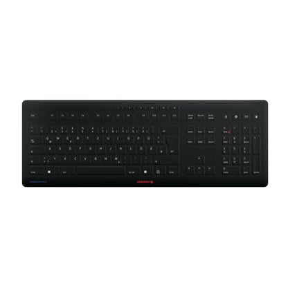 CHERRY Keyboard STREAM PROTECT WIRELESS DE black mit hochwertiger Schutzmembran