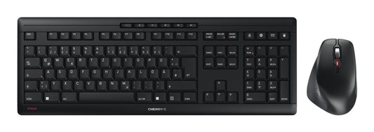 CHERRY Desktop STREAM COMFORT Wireless DE black Mouse+Keyboard, Fullsize, Silent