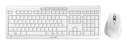 CHERRY Desktop STREAM COMFORT Wireless DE white Mouse+Keyboard, Fullsize, Silent