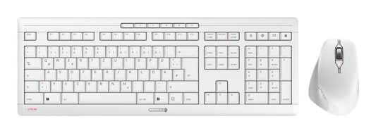 CHERRY Desktop STREAM COMFORT Wireless DE white Mouse+Keyboard, Fullsize, Silent