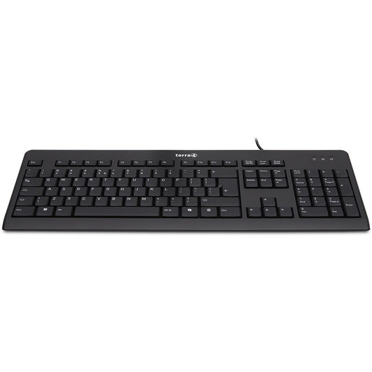 TERRA Keyboard 1500 Corded US/EU USB black Copilot QWERTY, 105 toetsen, met kabel, 1,80m