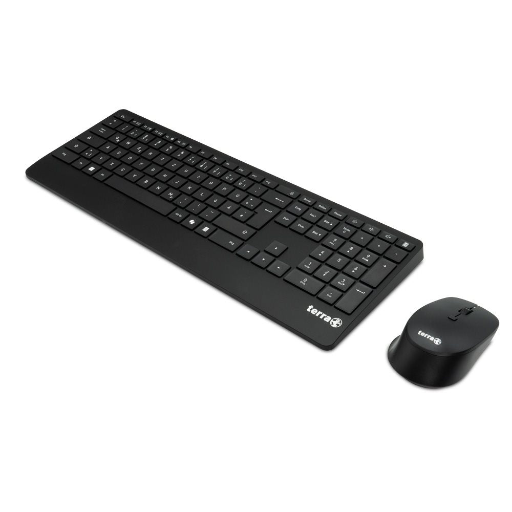 TERRA Desktop 4000 Wireless AES DE USB black Copilot  Tastatur+Maus, QWERTZ, 105 Tasten,