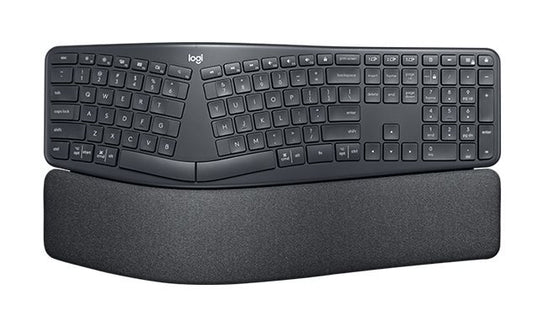 Logitech Keyboard K860 ERGO Split Ergonomic DE graphite  mit Handballenauflage