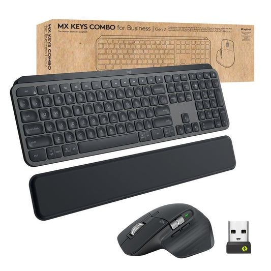 Logitech Desktop MX Keys Combo for Business Gen. 2 BOLT DE darkgrey BT MX Keys, MX Master 3S, MX Han